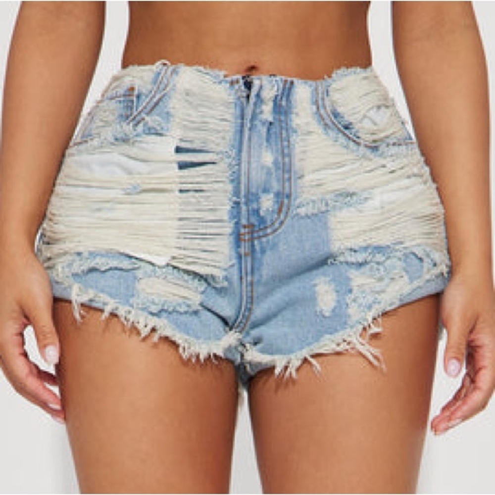 SOLD * Distressed denim shorts